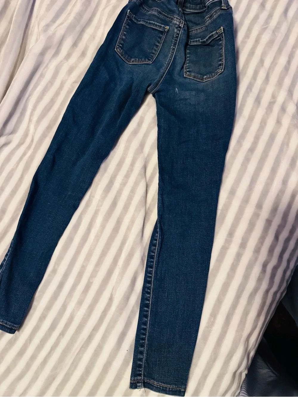 Old Navy Dark Blue Distressed Skinny Jeans